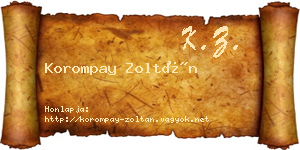 Korompay Zoltán névjegykártya