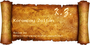 Korompay Zoltán névjegykártya